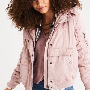 Fleece lined bomber jacket